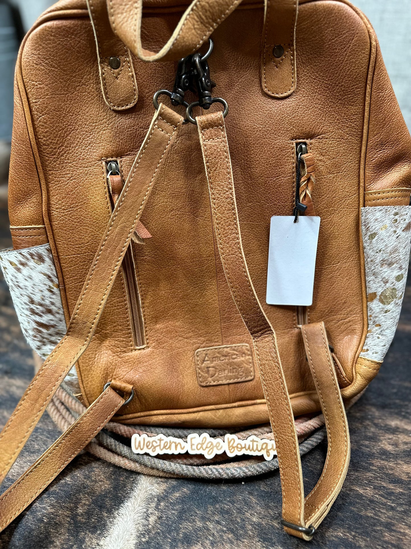 Zane Saddle Blanket and Leather Backpack Western Edge Boutique